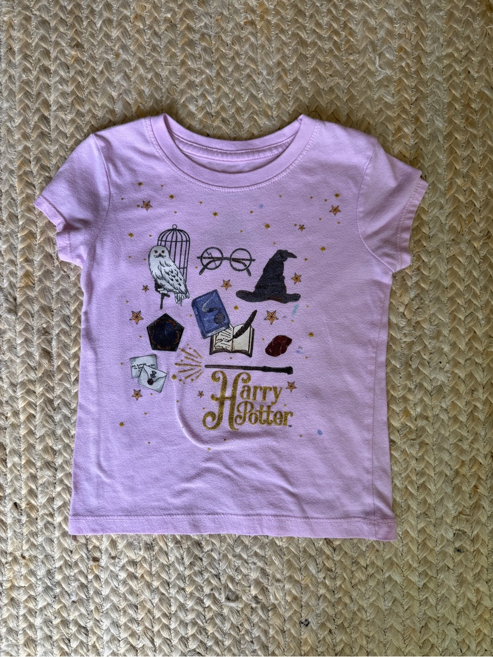 Warner Bros. Harry Potter Short Sleeve Tee in Light Purple with Gold Foil